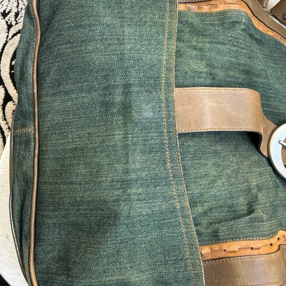 Dior Denim and Tan Shoulder Bag - Picture 7 of 16